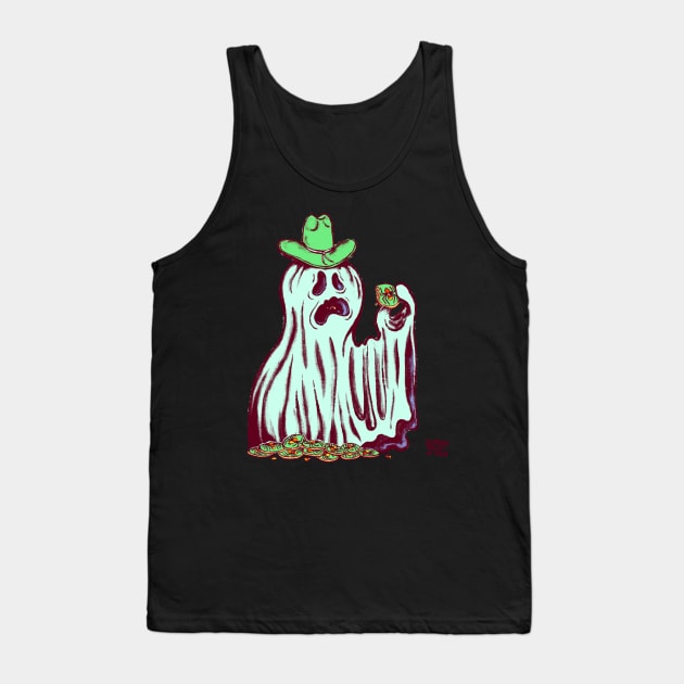 Monster Cookie Ghost Green Tank Top by Bearded Tales Of Woe